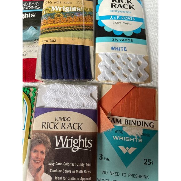 Assorted Crafting Supplies: Seam Tape Rick Rack & Bias Tape Vintage - Picture 8 of 11